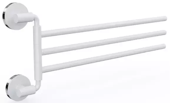 Тройной поворотный полотенцедержатель «Fora» Lord FOR-LORD023WT на стену белый