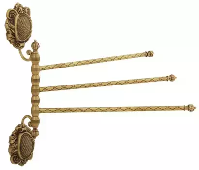 Тройной поворотный полотенцедержатель «Migliore» Cleopatra 16645 на стену бронза