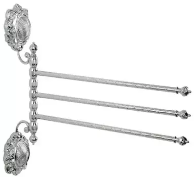 Тройной поворотный полотенцедержатель «Migliore» Cleopatra 16673 на стену хром