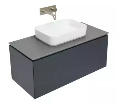 Тумба под раковину «Allen Brau» Infinity 100 с 2 ящиками (1 скрытый) подвесная anthracite matt