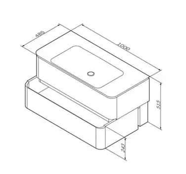 Тумба под раковину «Am.Pm» Sensation 100 подвесная табачный дуб