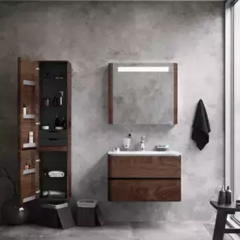 Тумба под раковину «Am.Pm» Sensation 80 подвесная орех