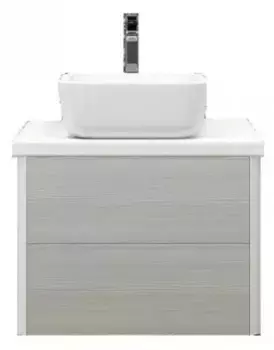 Тумба под раковину «Aquaton» Брук 60 подвесная дуб латте/белая