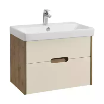 Тумба под раковину «Aquaton» Оливия 70 подвесная бежевая/дуб Веллингтон