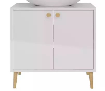 Тумба под раковину «Dreja» Luno 60 белая глянцевая