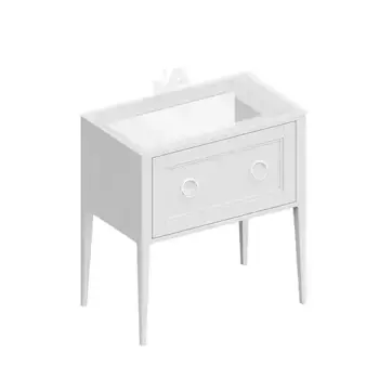 Тумба под раковину из массива «Kerama Marazzi» Plaza Classic 80 белая матовая