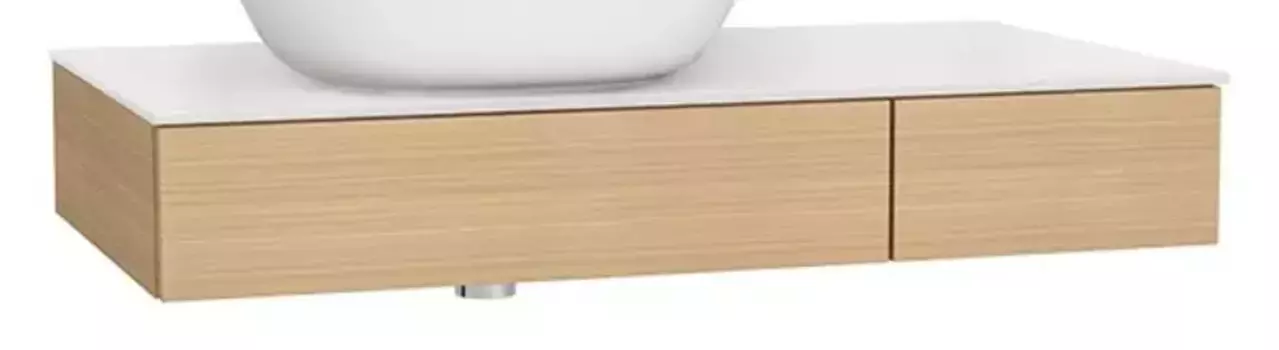 Тумба под раковину «Vitra» Origin 90 подвесная дуб левая
