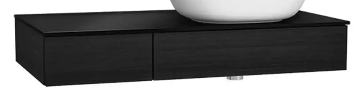 Тумба под раковину «Vitra» Origin 90 подвесная черный дуб правая