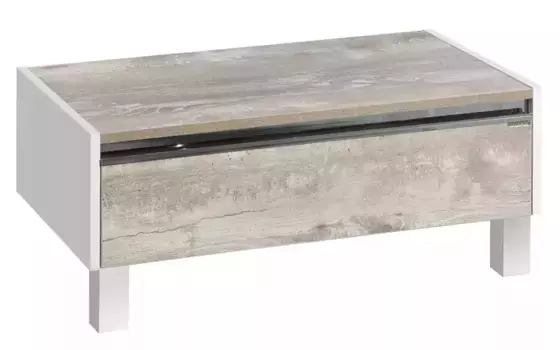 Тумба подкатная «Aquaton» Капри 80 бетон пайн/белая