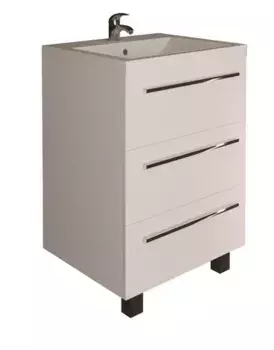 Тумба с раковиной «1Marka» Соната 58 (Анита 58) белый глянец