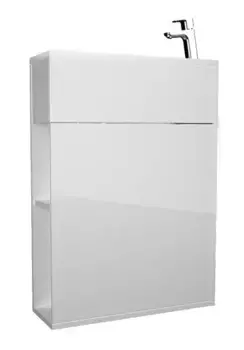 Тумба с раковиной «1Marka» Stretto 50П 1д (Stretto 50 Polytitan) подвесная белая левая