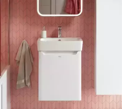 Тумба с раковиной «Alavann» Lana 50 со скрытым ящиком (Мини 50) подвесная белая