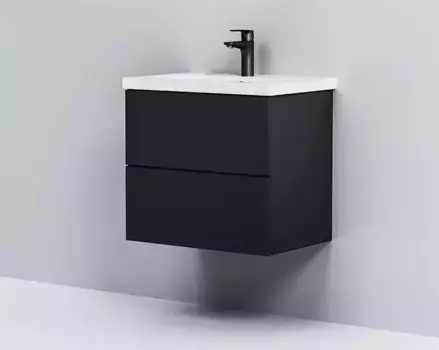 Тумба с раковиной «Am.Pm» Gem 75 (Gem 75) подвесная чёрный матовый
