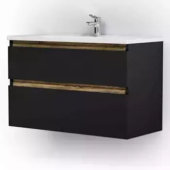 Тумба с раковиной «Am.Pm» X-Joy 100 (X-Joy 100) подвесная чёрная матовая