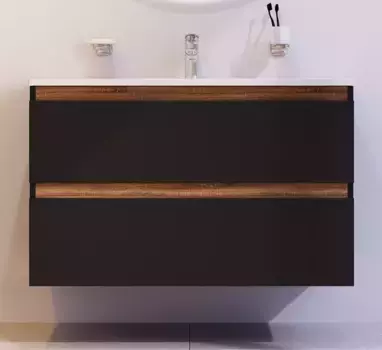 Тумба с раковиной «Am.Pm» X-Joy 100 (X-Joy 100/45 New) подвесная чёрная матовая