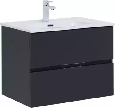 Тумба с раковиной «Aquanet» Алвита new 70 с ящиками (Flat 70/46) подвесная антрацит матовый