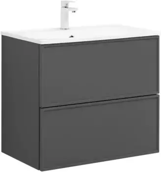 Тумба с раковиной «Aquanet» Арт 75 (Арт 75) ясень графит
