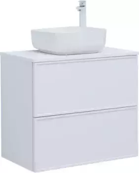 Тумба с раковиной «Aquanet» Арт 75 (City 38/38) белая матовая