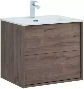 Тумба с раковиной «Aquanet» Lino 60 (Flat 60) подвесная дуб веллингтон