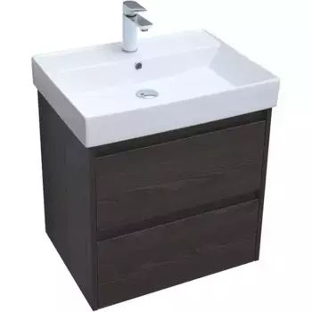 Тумба с раковиной «Aquanet» Nova Lite 60 (Латина 60) подвесная дуб чёрный