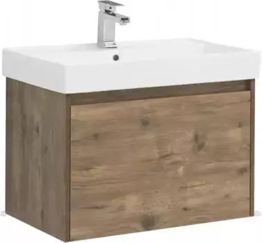 Тумба с раковиной «Aquanet» Nova Lite 75 с 2 ящиками(один скрытый) (Латина 75) подвесная дуб рустикальный