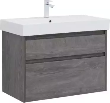 Тумба с раковиной «Aquanet» Nova Lite 85 c 2 ящиками (Stance 85) подвесная дуб рошелье