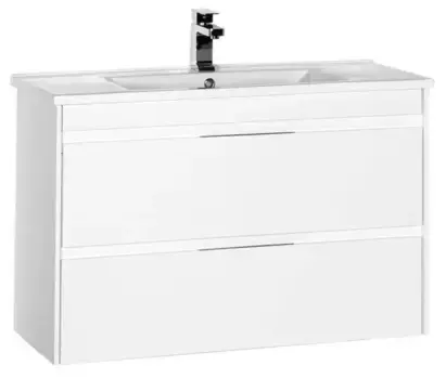 Тумба с раковиной «Aquanet» Тулон 100 (Atria 100 9100 ) подвесная белая
