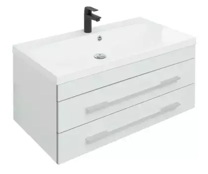 Тумба с раковиной «Aquanet» Верона 90 New (Нота 90 New) подвесная белая матовая