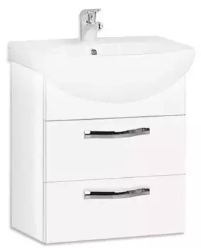 Тумба с раковиной «Aquaton» Ария 50 М (Смайл 50) подвесная белая