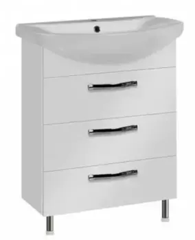 Тумба с раковиной «Aquaton» Ария 65 Н (Смайл 65) белая