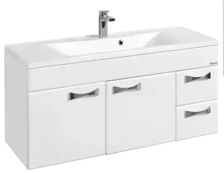 Тумба с раковиной «Aquaton» Диор 120 (Премьер 120М) подвесная белая