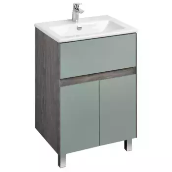 Тумба с раковиной «Aquaton» Форест 60 (Элина 60) сумеречный голубой/дуб рошелье