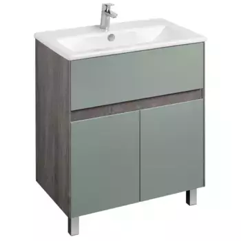 Тумба с раковиной «Aquaton» Форест 75 (Элина 75) сумеречный голубой/дуб рошелье