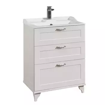 Тумба с раковиной «Aquaton» Леон 65 (Фабиа 65) дуб белый