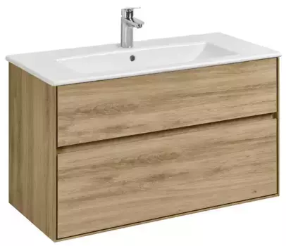 Тумба с раковиной «Aquaton» Либерти 100 (Элина 100) подвесная дуб эльвезия