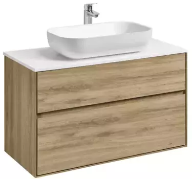 Тумба с раковиной «Aquaton» Либерти 100 (Лола 60) 1A281103LY010) подвесная дуб эльвезия