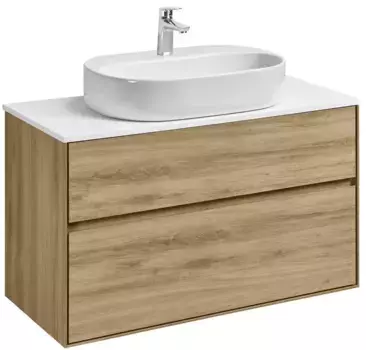 Тумба с раковиной «Aquaton» Либерти 100 (Одри 62/42) 1A281103LY010) подвесная дуб эльвезия