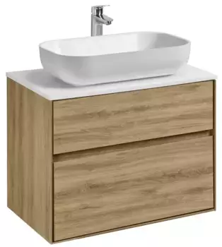 Тумба с раковиной «Aquaton» Либерти 75 (Лола 60) 1A281003LY010) подвесная дуб эльвезия