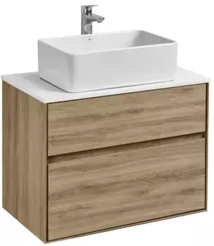 Тумба с раковиной «Aquaton» Либерти 75 (Mila 50/35) 1A281003LY010) подвесная дуб эльвезия