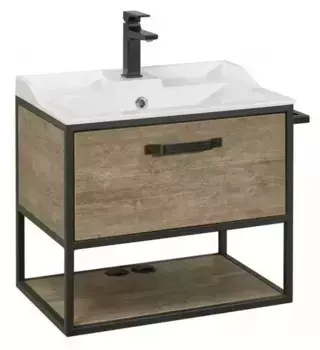 Тумба с раковиной «Aquaton» Лофт Фабрик 65 (Фабиа 65) подвесная дуб Кантри