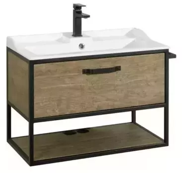 Тумба с раковиной «Aquaton» Лофт Фабрик 80 (Фабиа 80) подвесная дуб Кантри