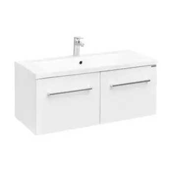 Тумба с раковиной «Aquaton» Мадрид 100 М с 2 ящиками (Айрис 100) подвесная белая