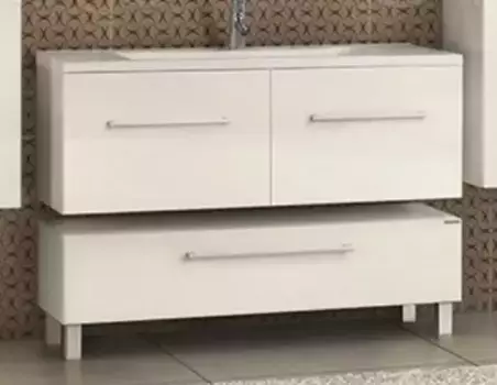 Тумба с раковиной «Aquaton» Мадрид 120 М с 2 ящиками (Премьер 120М) подвесная белая