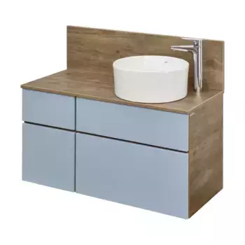 Тумба с раковиной «Aquaton» Мишель 100 New (Mila 40) 1A277103MIDR0) подвесная фьорд/дуб Рустикальный