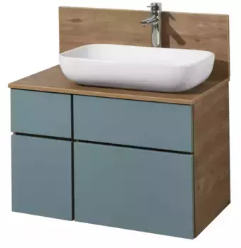 Тумба с раковиной «Aquaton» Мишель 80 (Infinity 60/36) подвесная фьорд/дуб Рустикальный