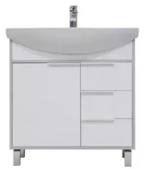 Тумба с раковиной «Aquaton» Рико 80 (Смайл 80) белый/ясень фабрик