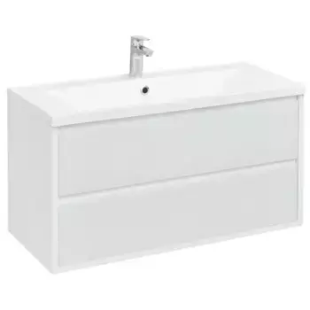 Тумба с раковиной «Aquaton» Римини 100 New (Айрис 100М) подвесная белый глянец