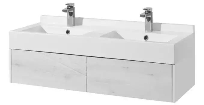 Тумба с раковиной «Aquaton» Сакура 120 (Сакура 120) подвесная ольха наварра/белая