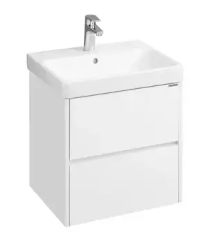 Тумба с раковиной «Aquaton» Сканди 55 (Адриана 55) подвесная белая глянцевая/белая матовая