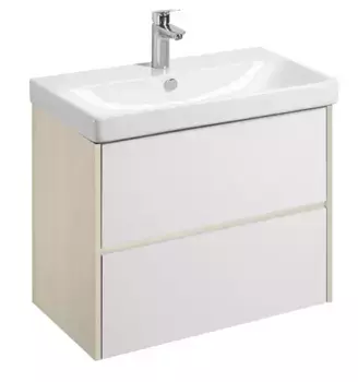 Тумба с раковиной «Aquaton» Сканди 80 (Адриана 80) подвесная белая/дуб Верона